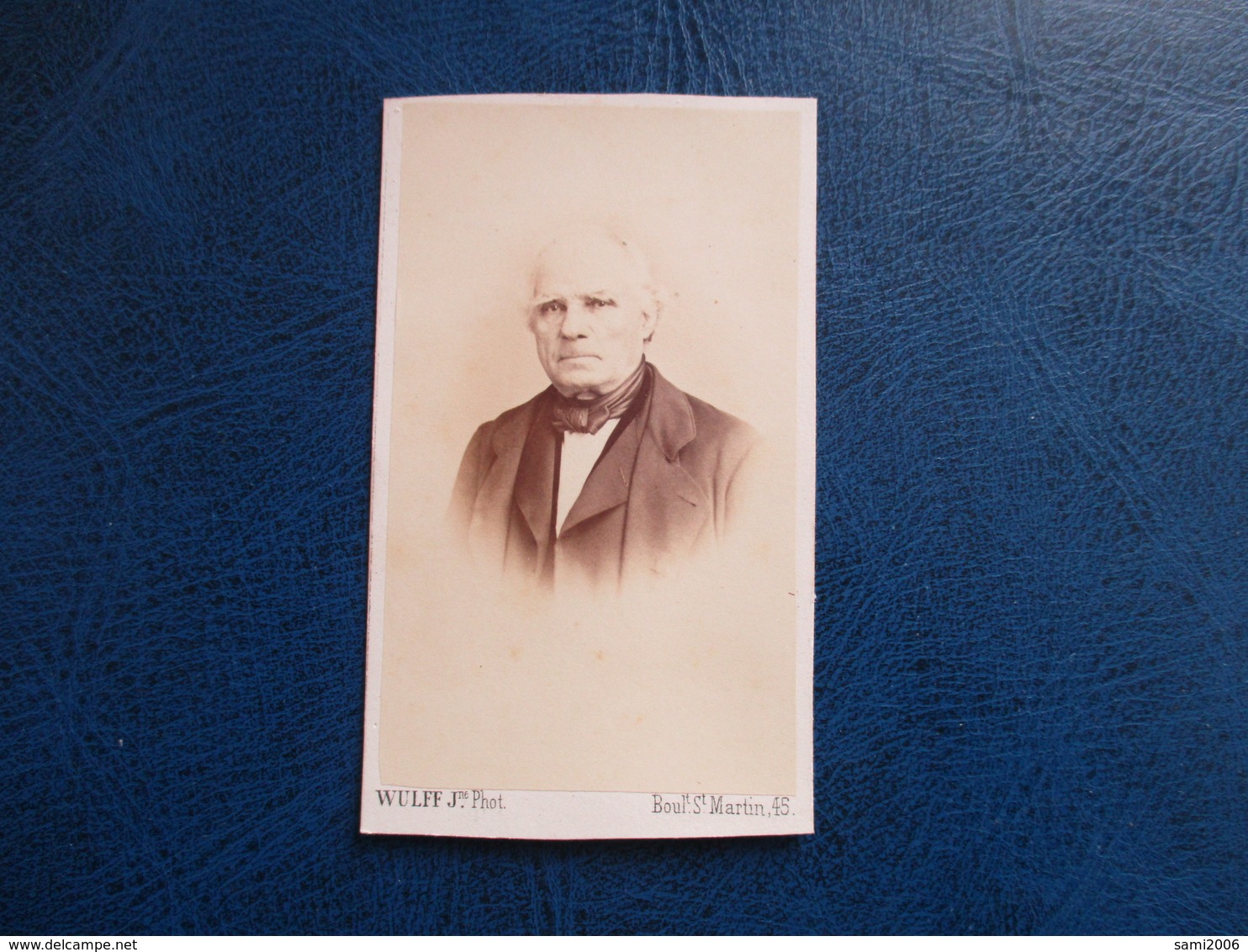 CDV ANCIEN 1840-1860 VIEIL HOMME  PORTRAIT  PHOTO WULFF 75 PARIS - Anciennes (Av. 1900)