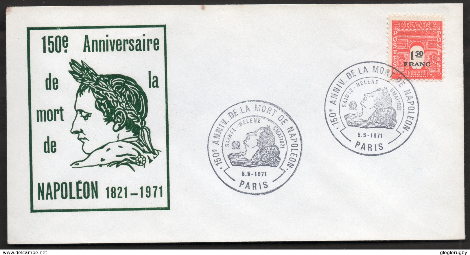 Fdc 150 EME ANNIVERSAIRE MORT  DE NAPOLEON  PARIS 5 5 1971 - Napoleon