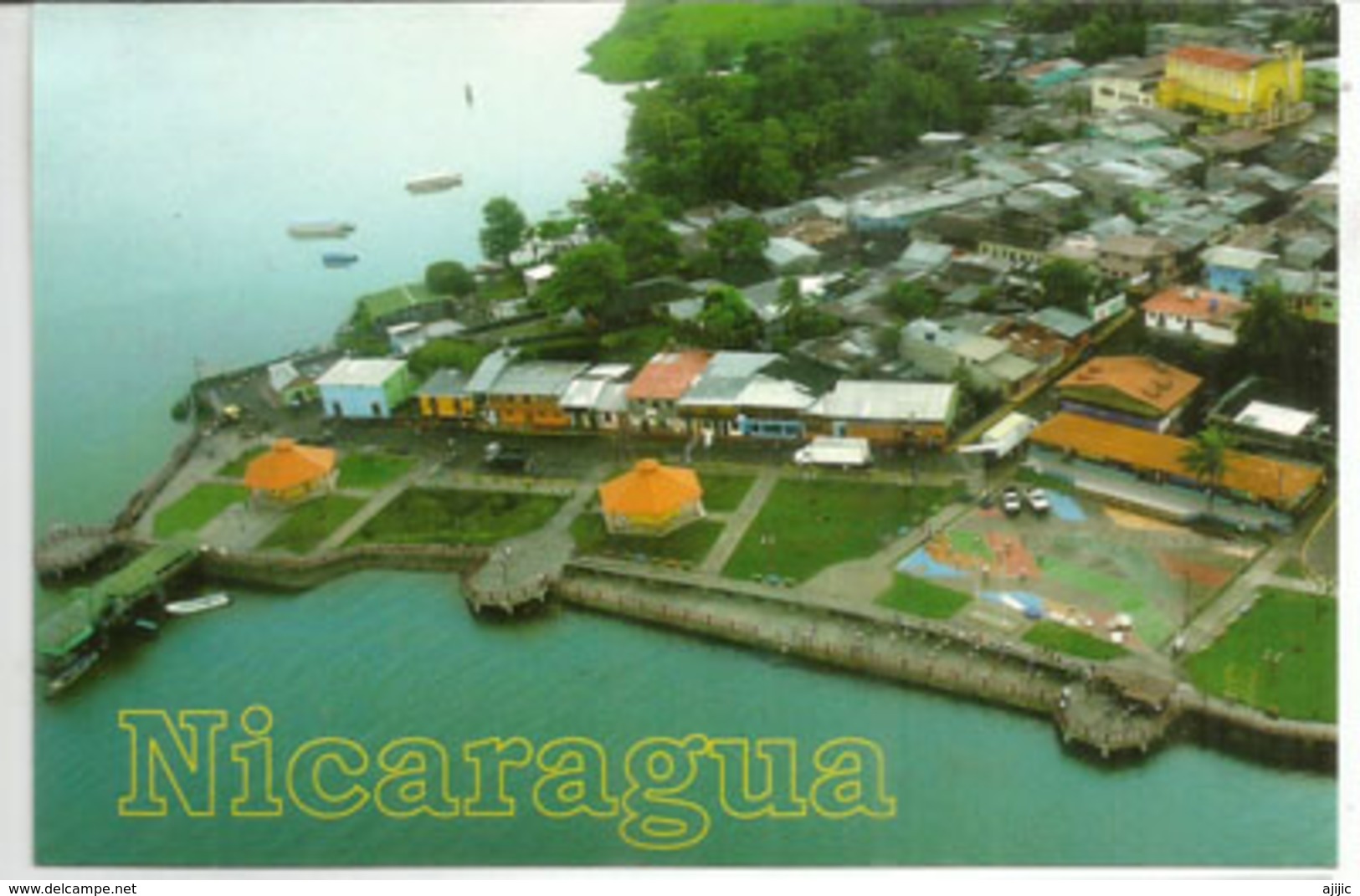 Vue Des Quais De San Carlos, Sur La Rivière San Juan, Carte Postale Adressée Andorra - Nicaragua