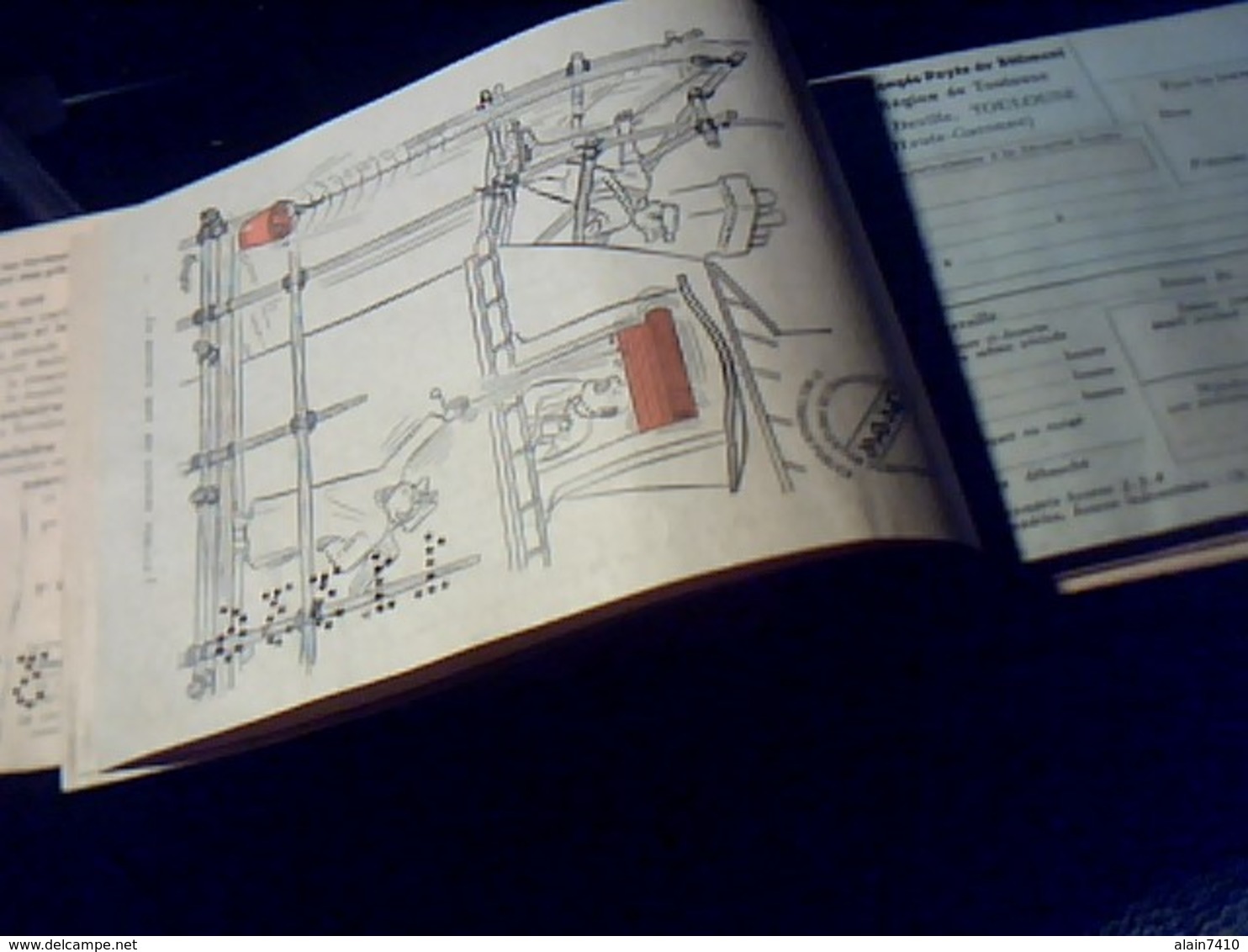 Vieux Papier Carnet Caisse De Conges Payes Du Batiment Illustré Par Sempé Puget...annee 1955 - Menus