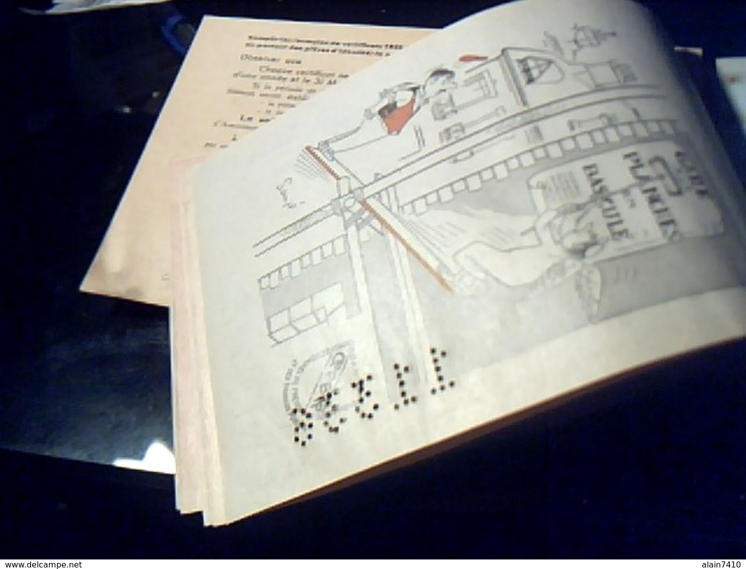 vieux papier carnet caisse de conges payes du batiment illustré par sempé puget...annee 1955