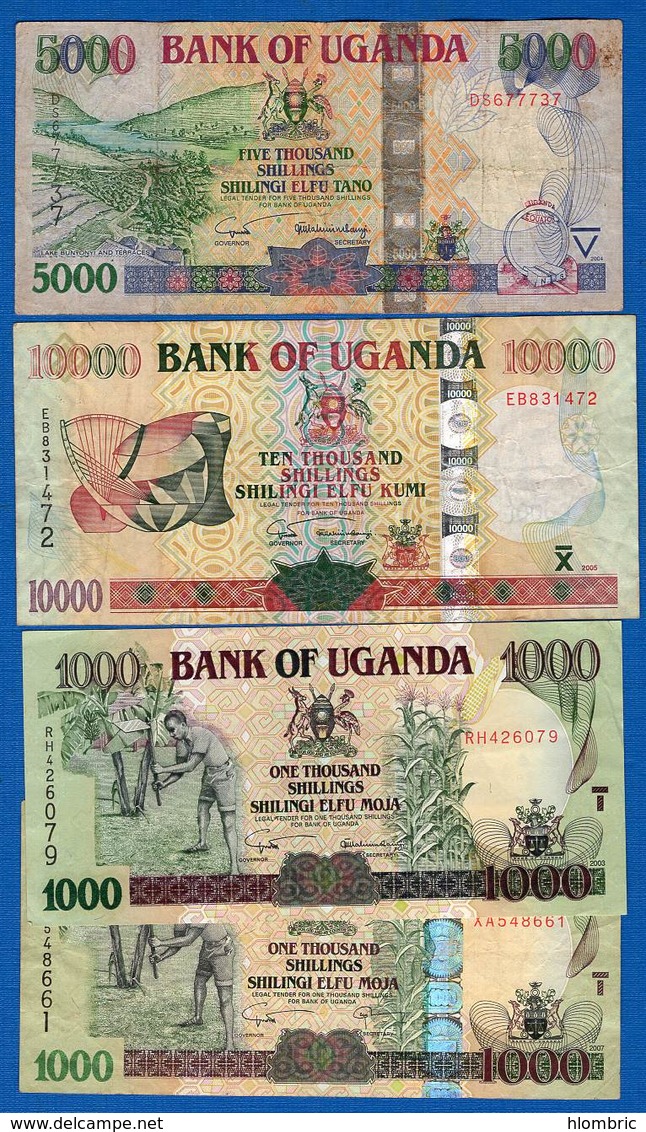 Uganda  4  Billets - Ouganda