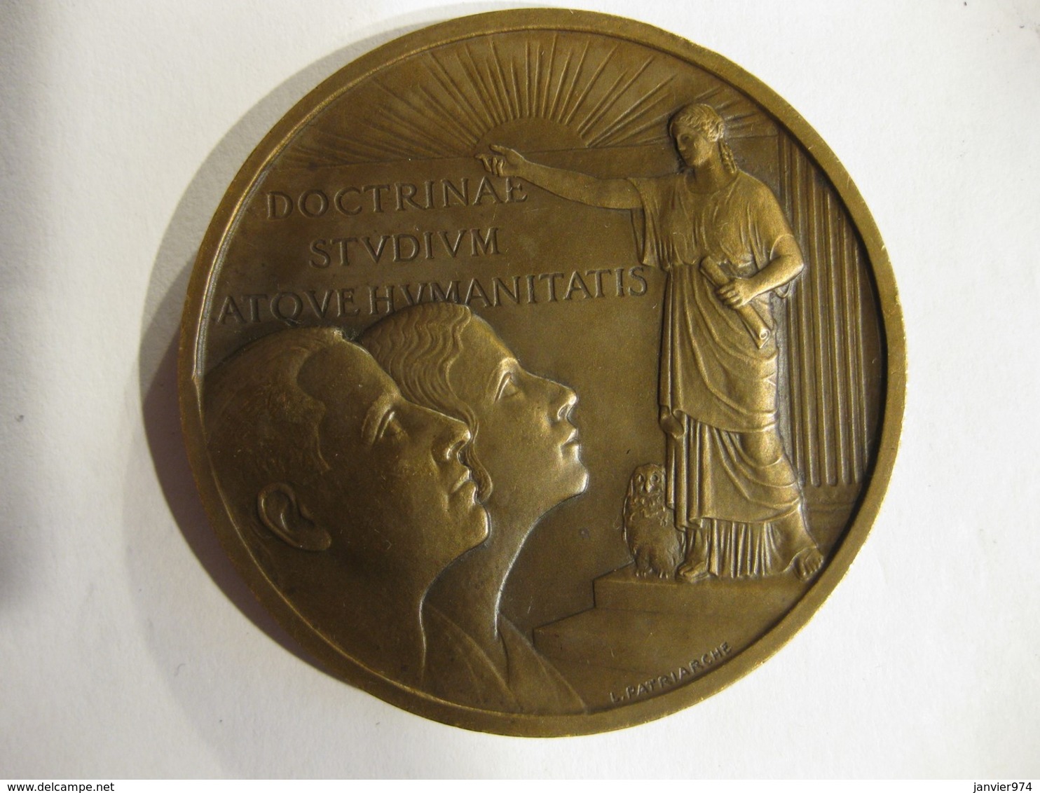 Médaille BACCALAUREAT Attribué à M.L. Laugier En 1937, Par Patriache - Autres & Non Classés