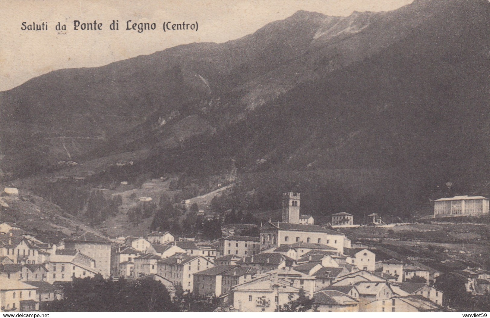 PONTE DI LEGNO-TRENTO-CENTRO-CARTOLINA  VIAGGIATA  IL 19-7-1924 - Trento