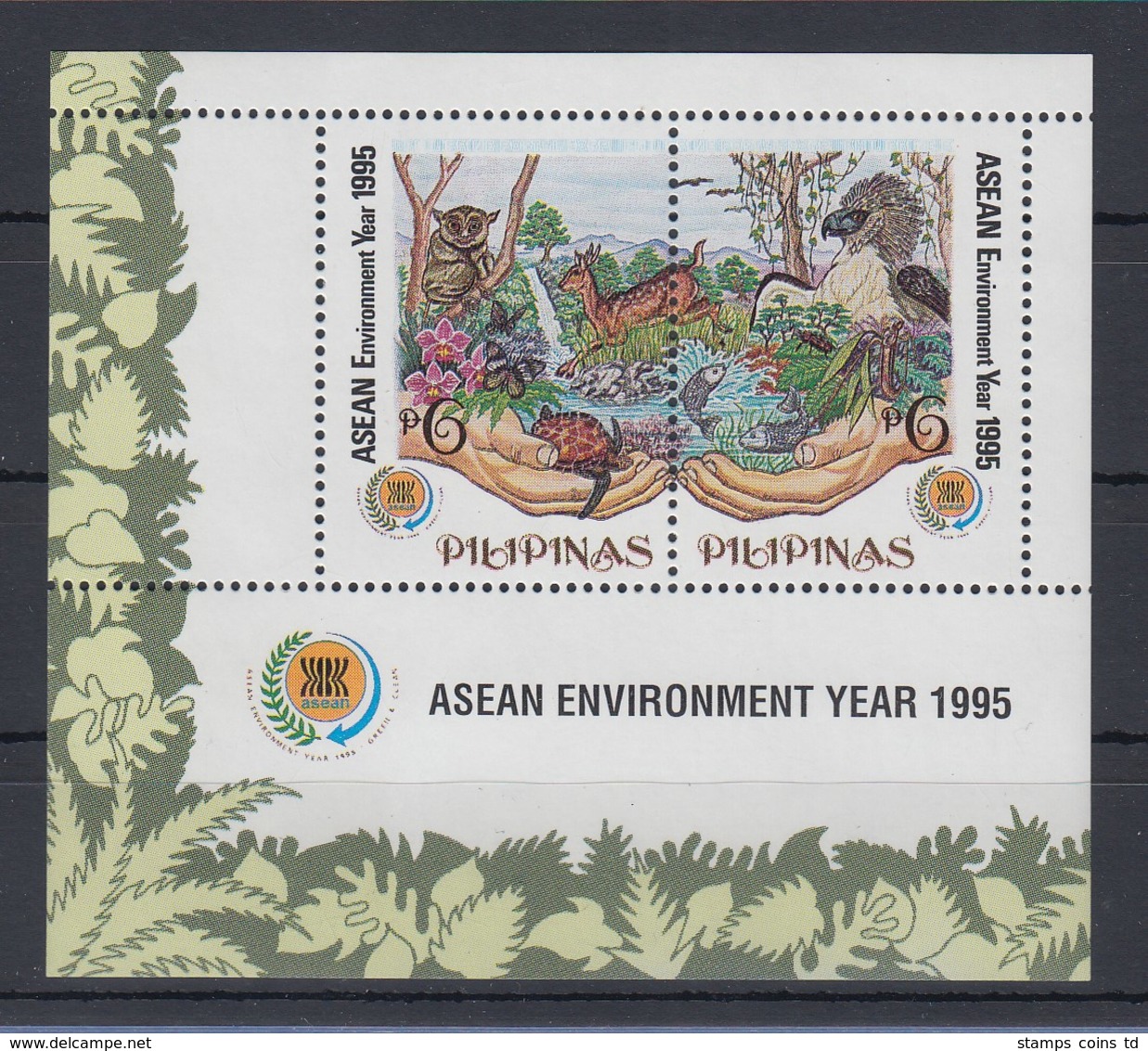 Philippinen 1995 Tiere Am See Mi.-Nr. Block 87 **  - Philippinen