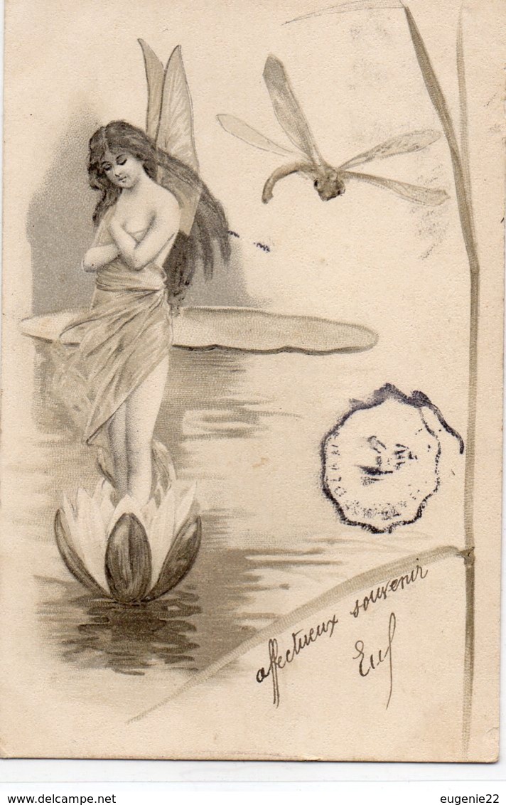 Femme Sirène Avec Aile De Papillon Dans Un Nénuphar - Femmes