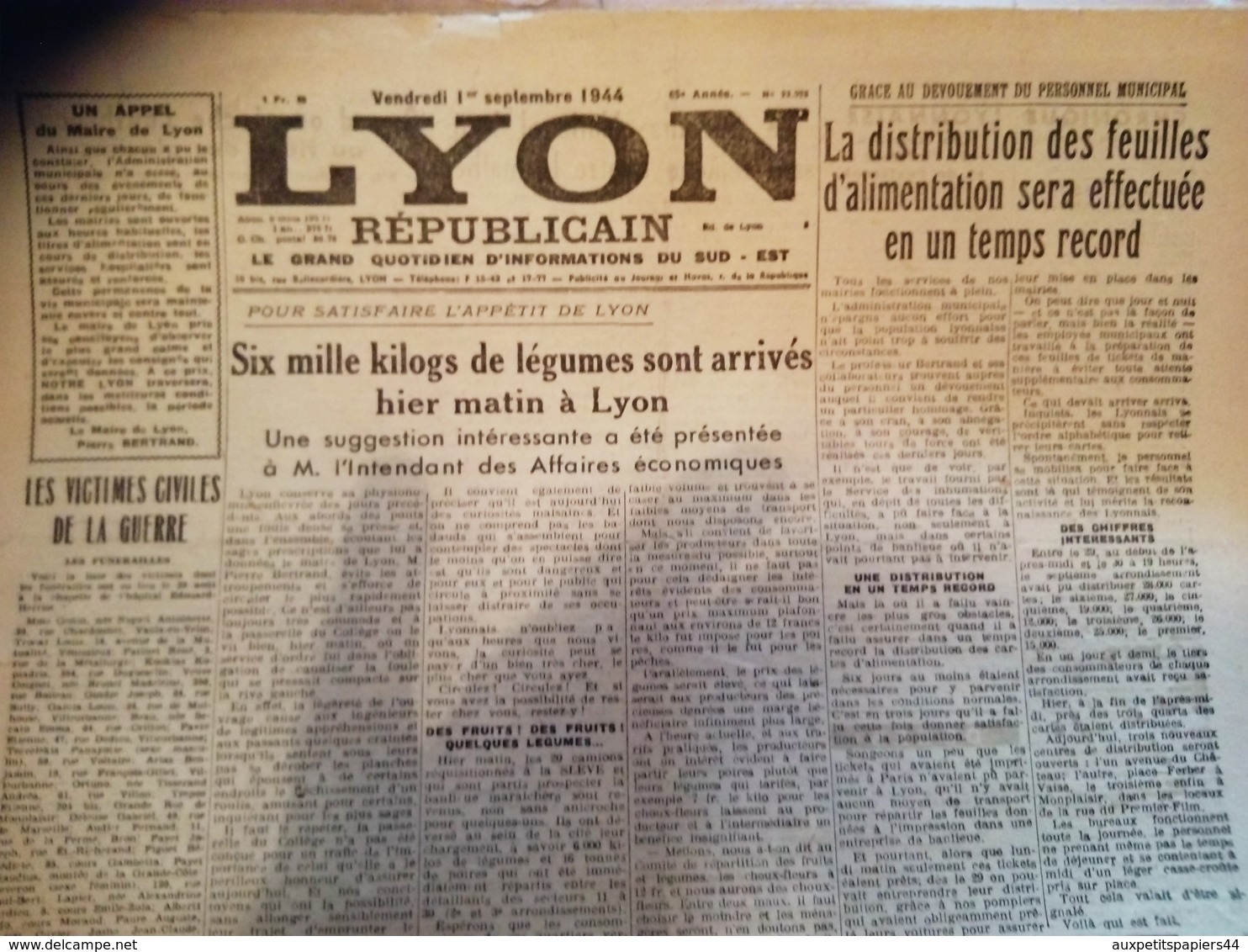 Lot 3.5 Kg Articles, Journaux & Courriers Divers Franco-Allemands autour de la Guerre 1939-45 Hitler, Lyon-Soir, Nazi