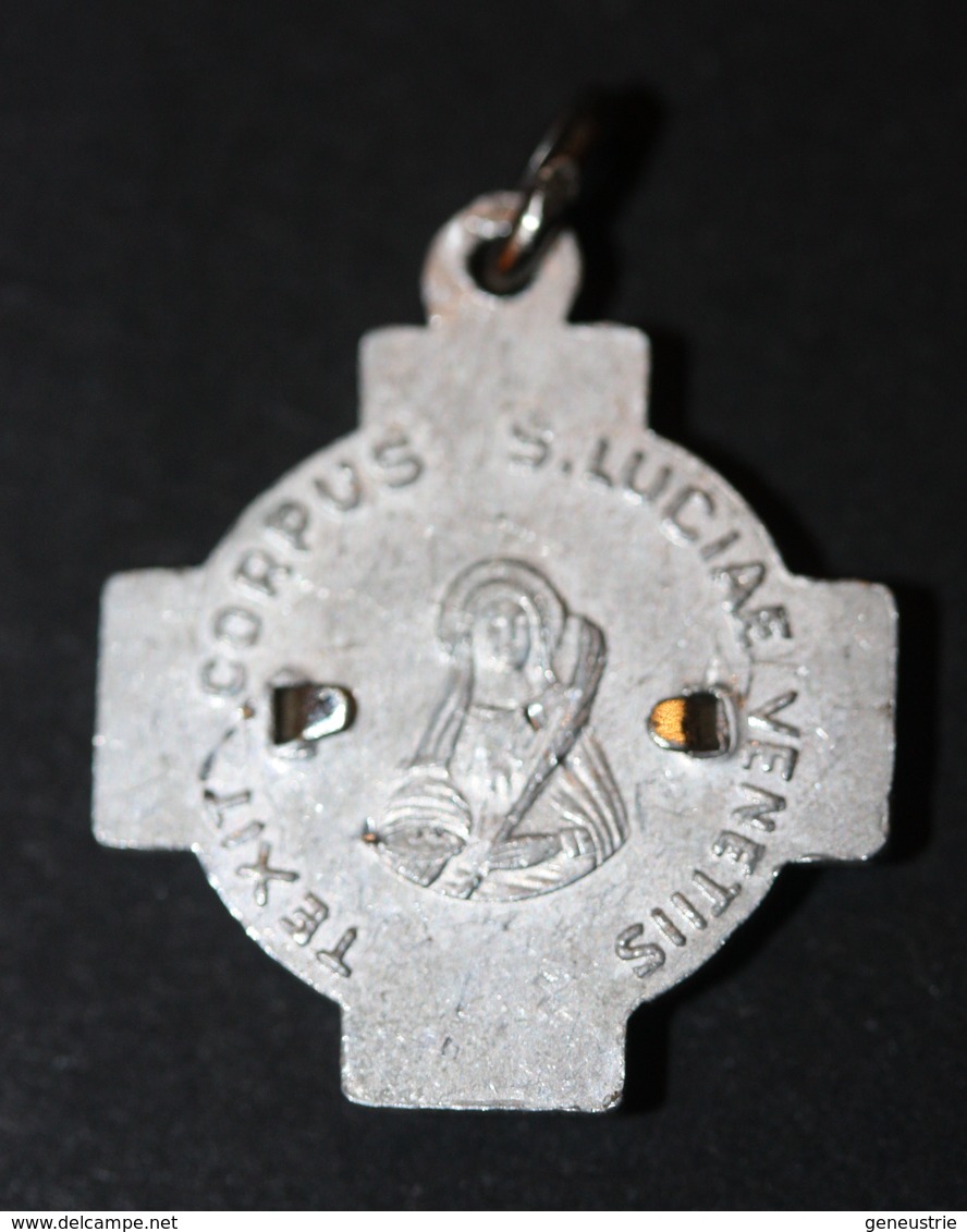 Pendentif Médaille Religieuse Reliquaire Relique "Sainte Lucie De Syracuse" Religious Relic - Religion &  Esoterik