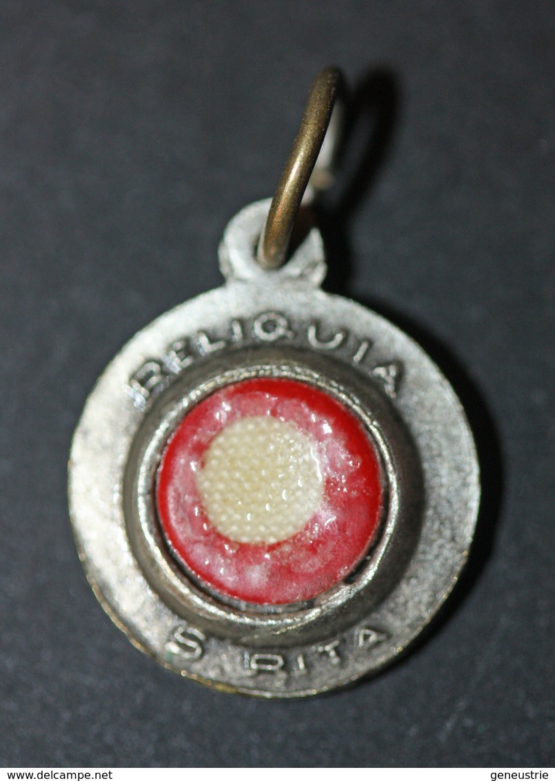 Pendentif Médaille Religieuse Reliquaire Relique "Sainte Rita" Religious Relic - Religion & Esotericism