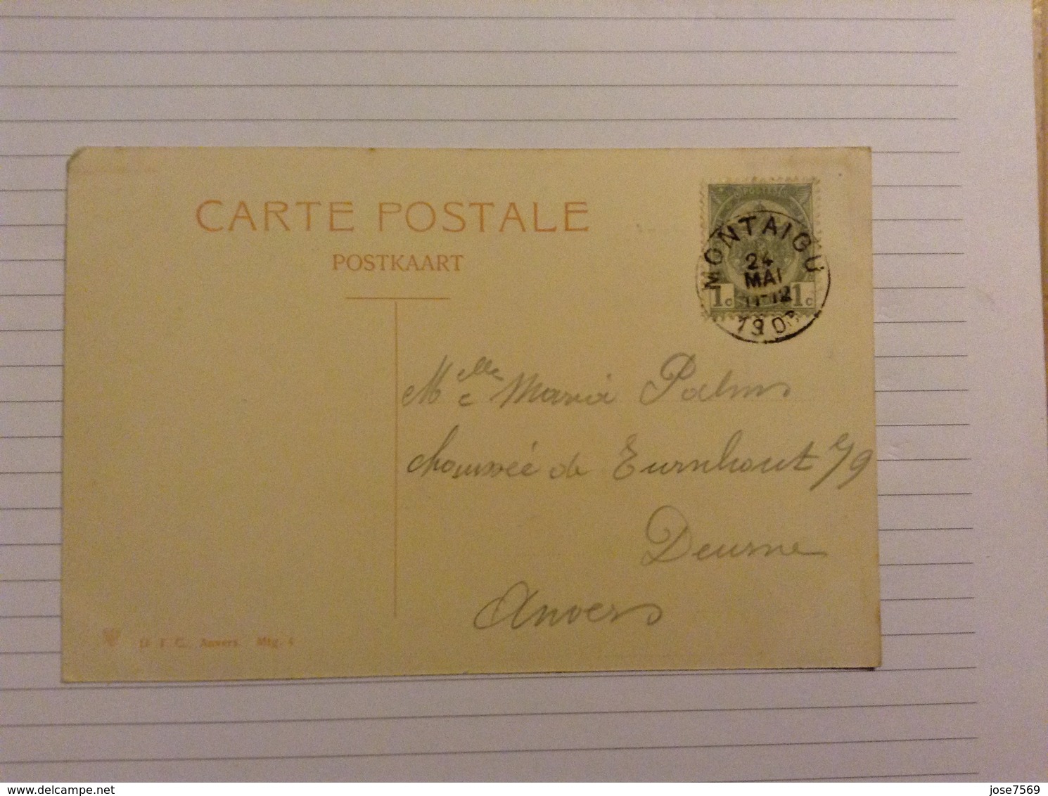 -postkaart, Scherpenheuvel Chemin Du Rosaire, Gelopen 1906, Zegel 1 Cent Nr, 53 / 1893-1900 - Scherpenheuvel-Zichem