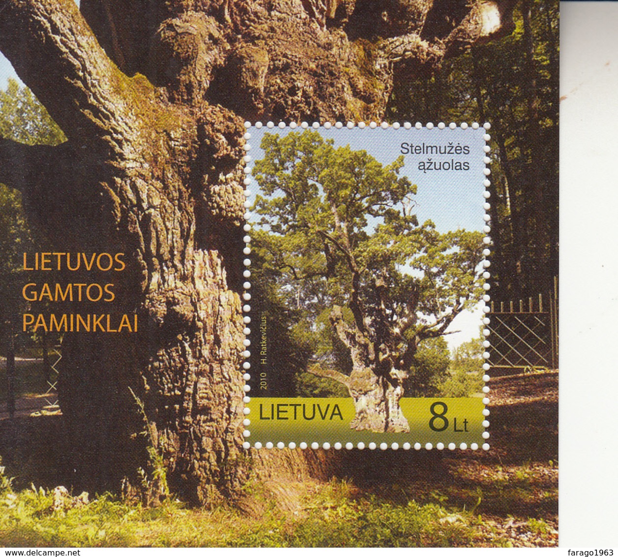 2010 Lithuania Oak Trees Souvenir Sheet Complete Set Of 1 MNH - Bäume