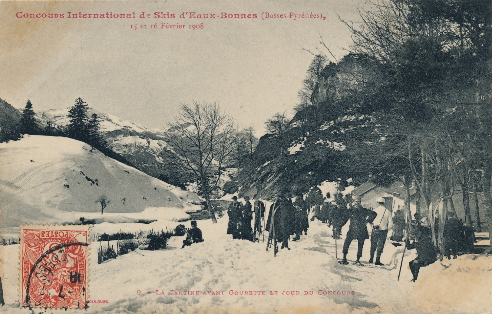 H227 - 64 - EAUX-BONNES - Pyrénées Atlantiques - Concours International De Skis - 15 Et 16 Février 1908 - Eaux Bonnes