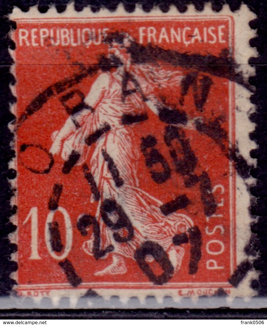 France, 1907-37, Sower, 10c, Sc#162, Used - 1906-38 Säerin, Untergrund Glatt