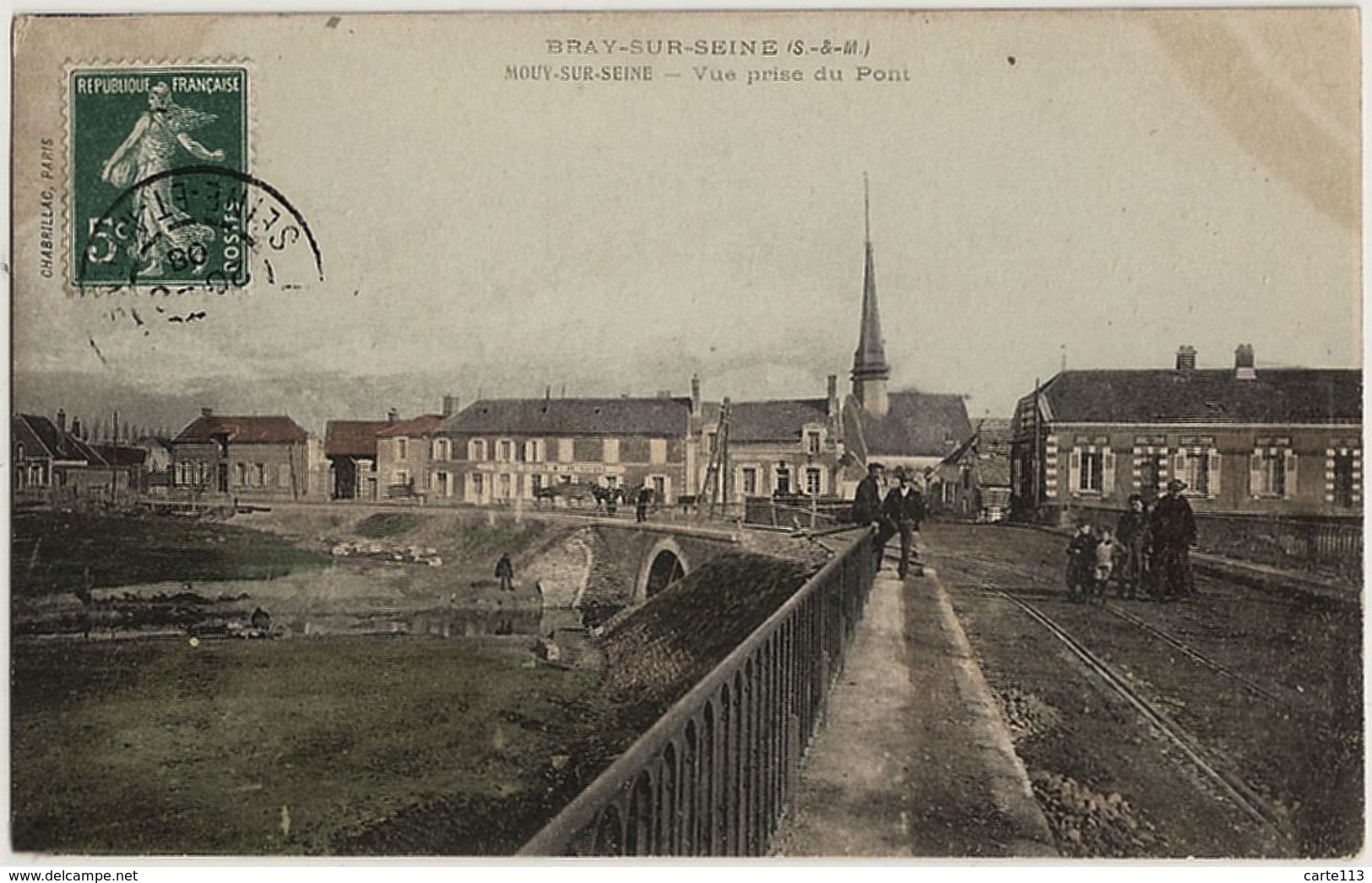 77 - B31142CPA - BRAY SUR SEINE - MOUY - Vue Prise Du Pont - Très Bon état - SEINE-ET-MARNE - Bray Sur Seine