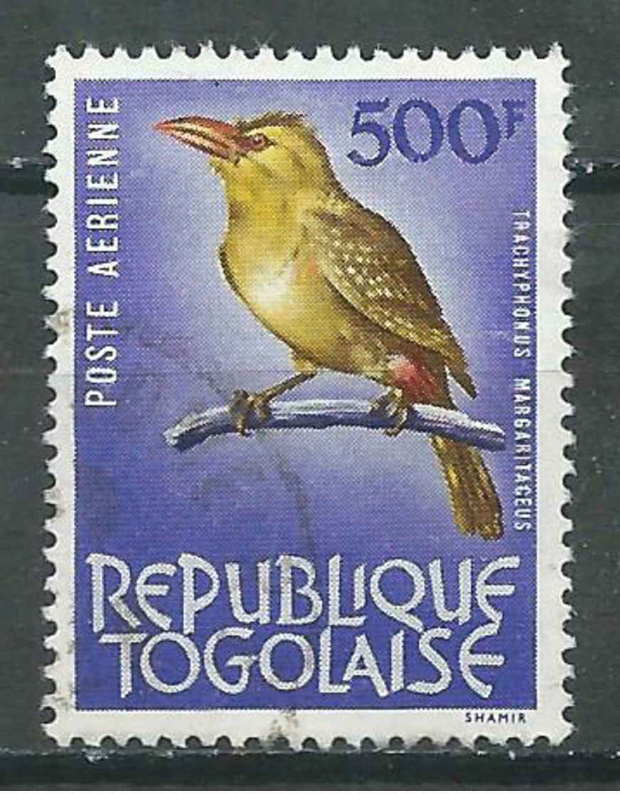 Togo Poste Aérienne YT N°42 Oiseau Trachyphonus Margaritaceus Oblitéré ° - Togo (1960-...)