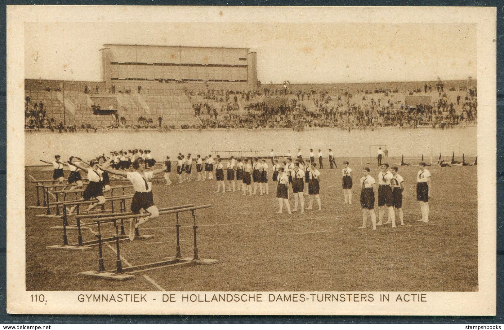 1928 Amsterdam Olympics Official Postcard 110 Dutch Ladies Gymnastics Team - Olympic Games