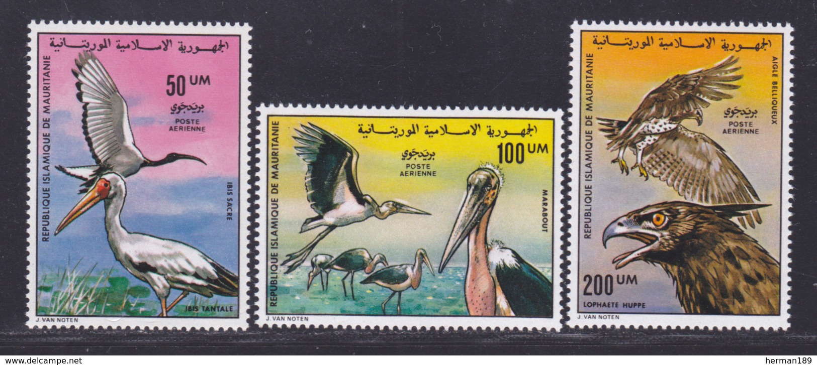 MAURITANIE AERIENS N°  172 à 174 ** MNH Neufs Sans Charnière, TB (D7851) Oiseaux - 1976 - Mauritanie (1960-...)