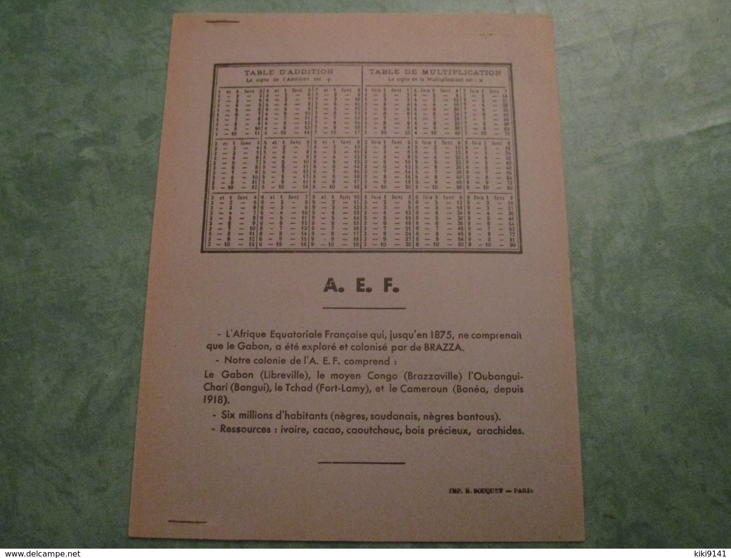 A.E.F. - Offert Par Le Sirop Framboisé GADUASE - Protège-cahiers