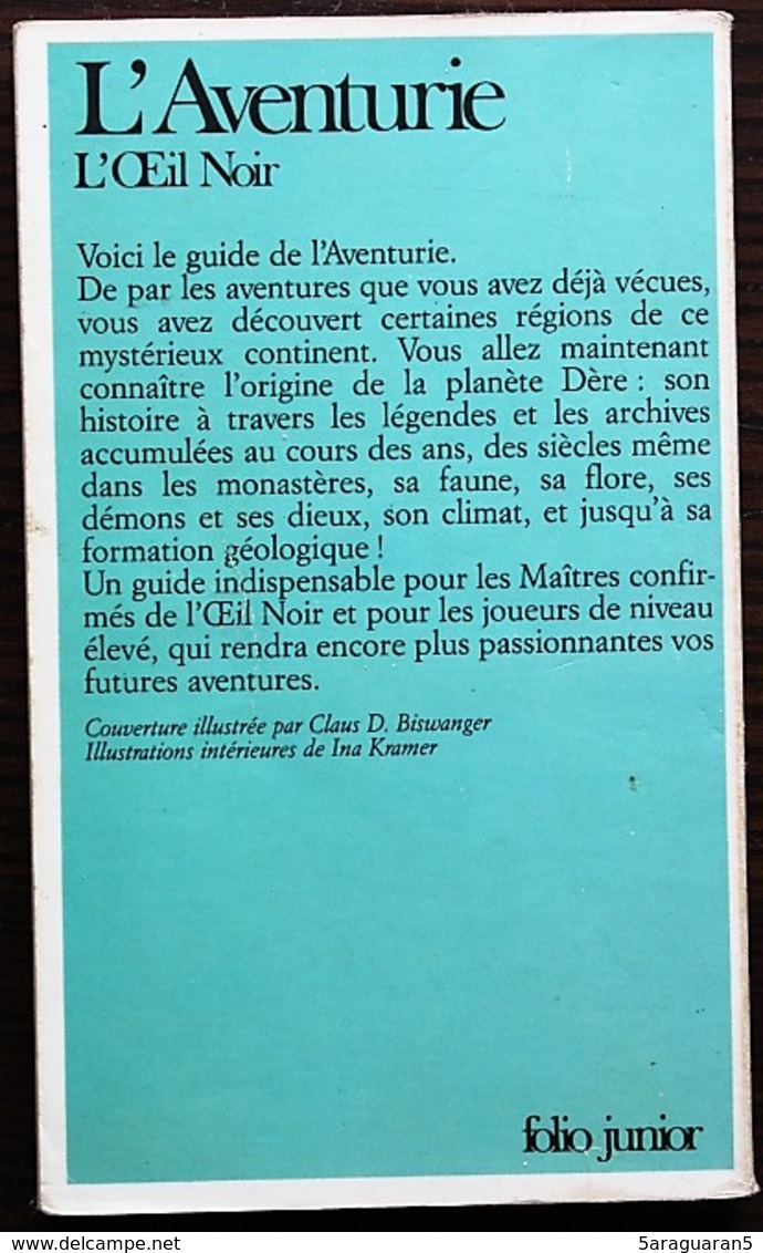 JEU DE ROLE - OEIL NOIR - L'Aventurie - Gallimard 1986 - Andere & Zonder Classificatie