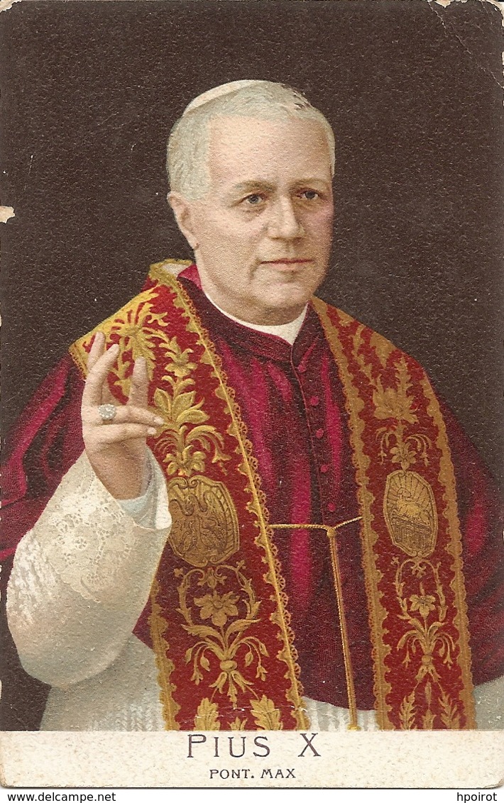 PAPA PIO X - PIUS X  - FORMATO PICCOLO - VIAGGIATA 1908 - (rif. B34) - Papi