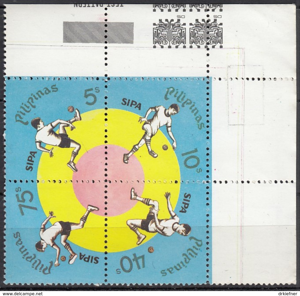 PHILIPPINEN  1214-1217, 4erBlock, Postfrisch **, Philippinisches Ballspiel „Sipa“ 1978 - Philippines