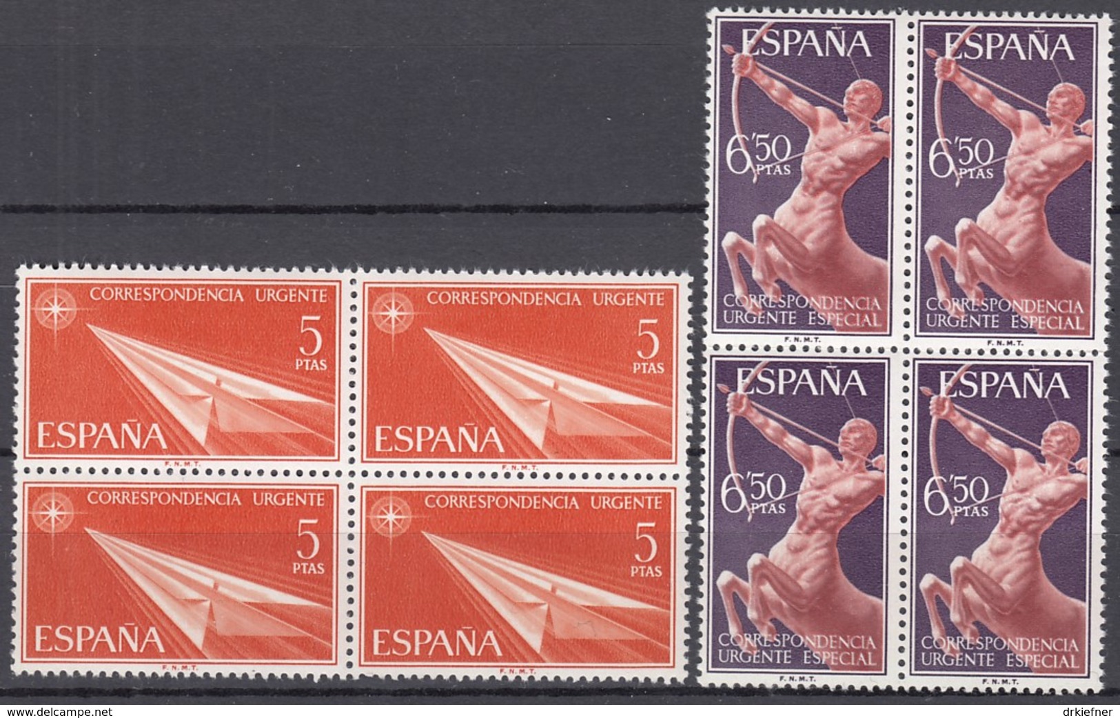 SPANIEN 1660-1661, 4erBlock , Postfrisch **, Eilmarken 1966 - Nuevos