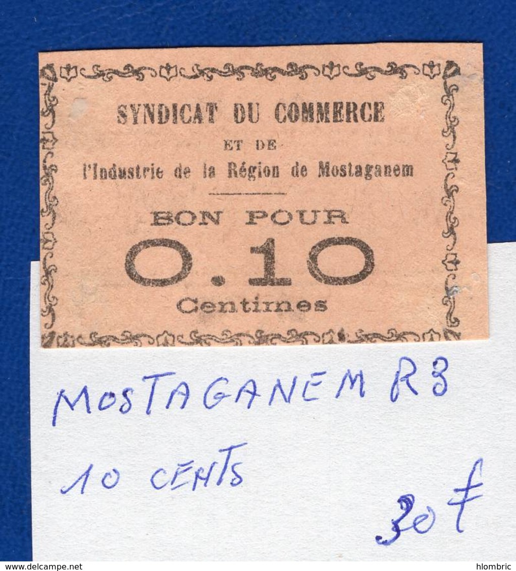 Mostaganem  10  Cts  Rare 3 - Algérie