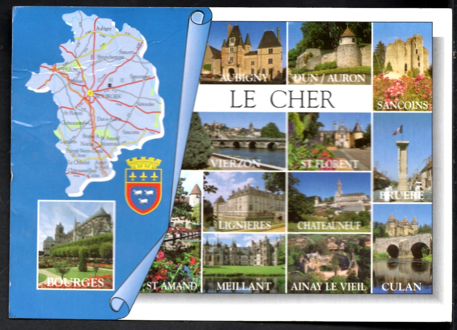 Le CHER Multi-Vues + Le Printemps De Bourges 2011 Carte PUB Neuve - Autres & Non Classés