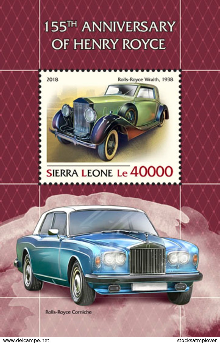 Sierra Leone  2018  Henry Royce Cars   S201811 - Sierra Leone (1961-...)