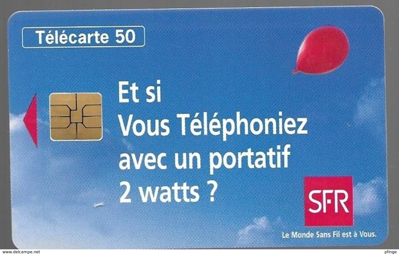 Telecarte 50 - SFR - Portatif 2 Watts - Opérateurs Télécom