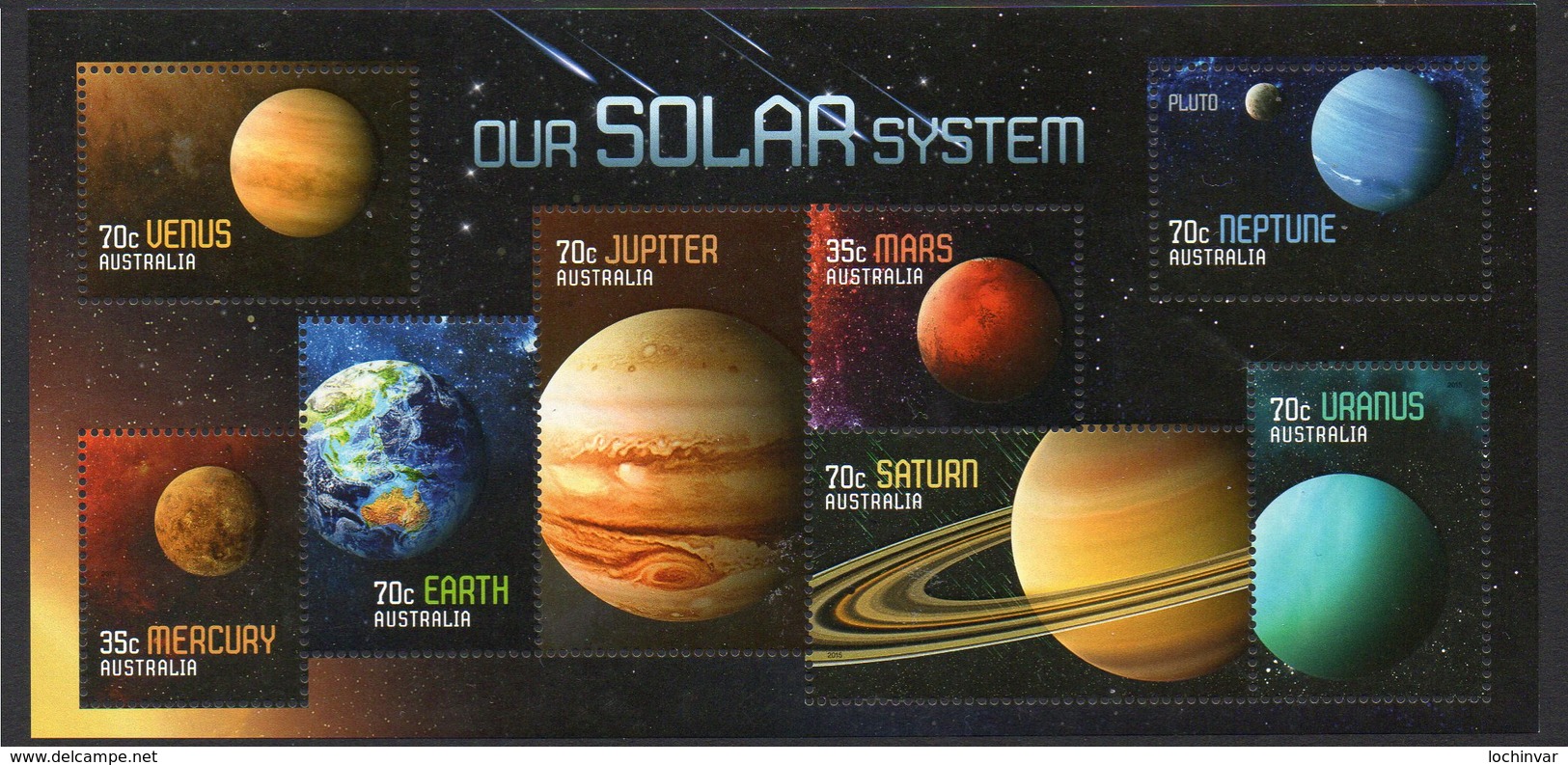 AUSTRALIA, 2015 SOLAR SYSTEM MINISHEET MNH - Mint Stamps