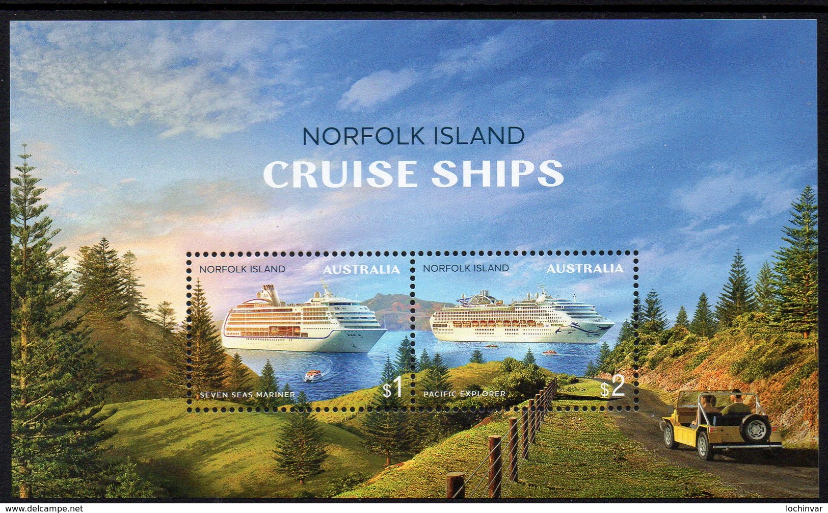 NORFOLK Is, 2018 CRUISE SHIPS MINISHEET MNH - Norfolk Island