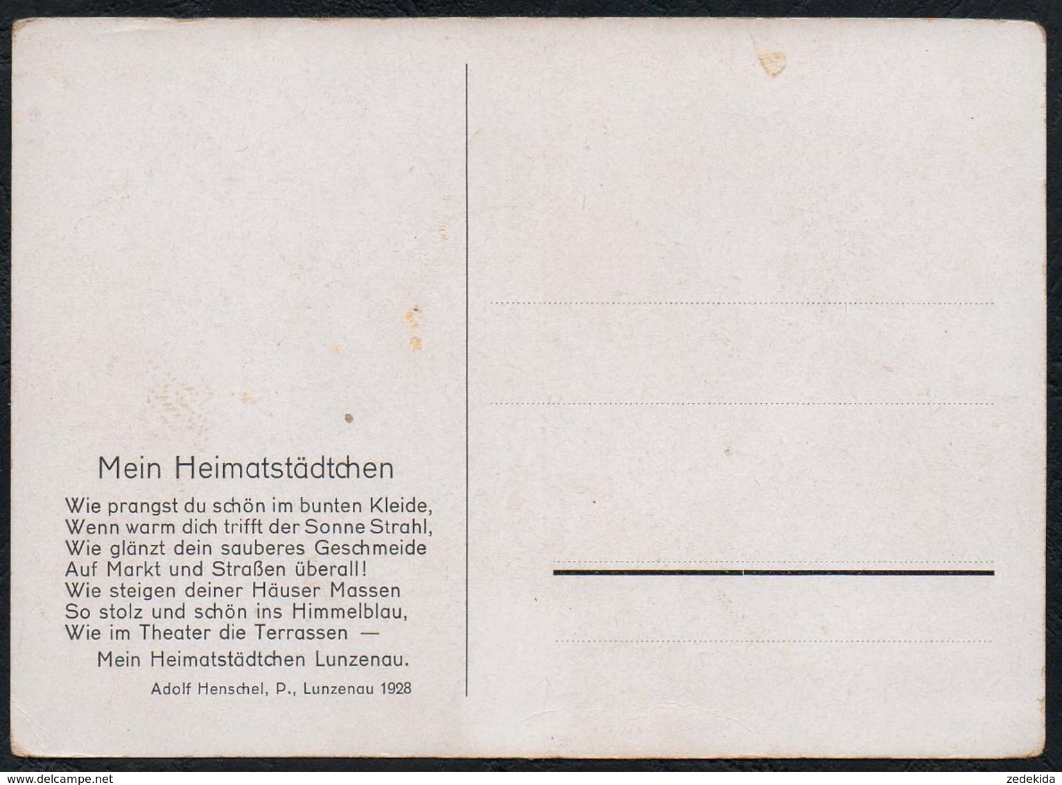 C0733 - Lunzenau - Werbekarte Werbung Anlaßkarte - Heimatfest - Denkmal Max Vogler - Lunzenau