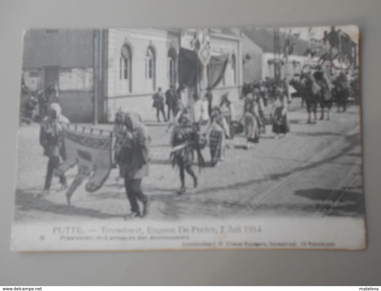 BELGIQUE ANVERS PUTTE FEUWFEEST,EUGEEN DE PRETER, 2 JULI 1914 PRAALSTOET HET AMBACHT DER BEENHOUWERS - Putte
