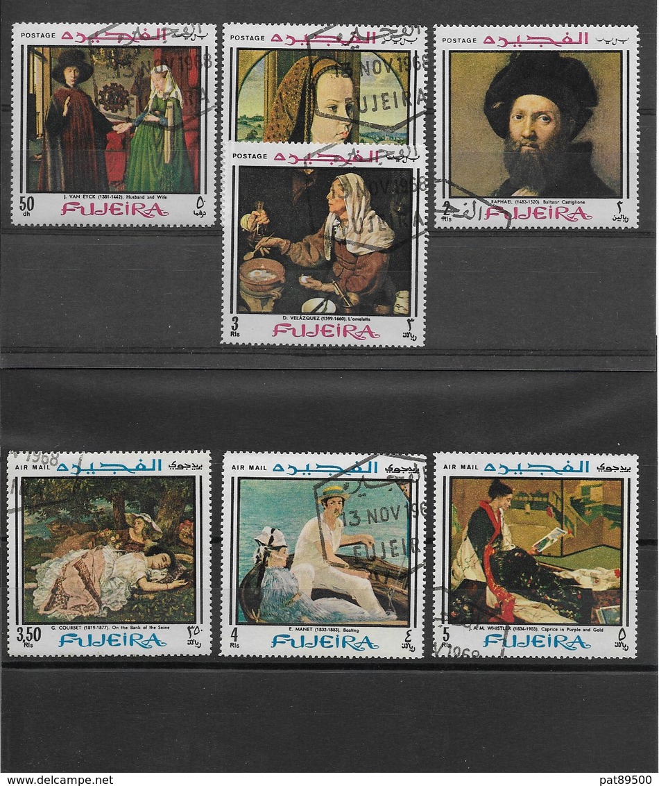 FUJEIRA 1968 Lot De 7 Timbres INCOMPLET : 4 Postes Et 3 Poste Aérienne - Fujeira