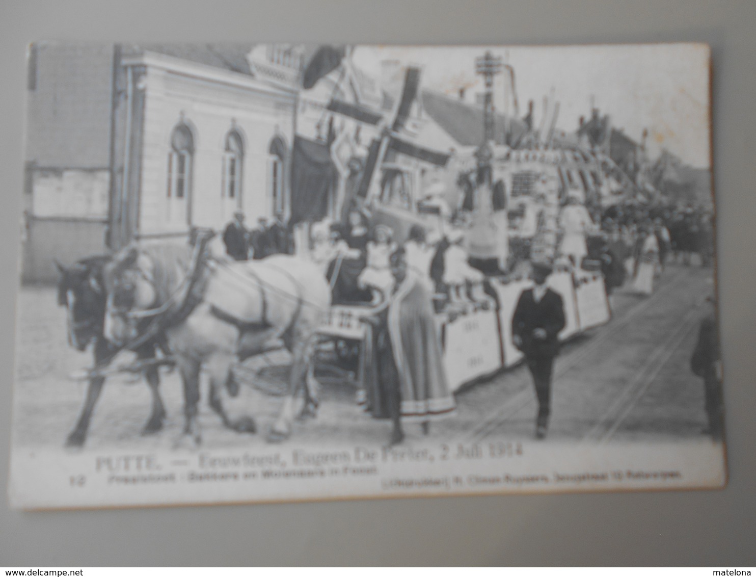 BELGIQUE ANVERS PUTTE FEUWFEEST,EUGEEN DE PRETER, 2 JULI 1914 PRAALSTOET BAKKERS EN MOLENAARS IN FEEST - Putte
