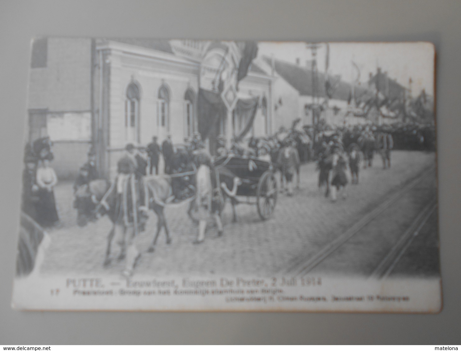 BELGIQUE ANVERS PUTTE FEUWFEEST,EUGEEN DE PRETER, 2 JULI 1914 PRAALSTOET GROEP VAN HET KONINKLIJK STAMHUIS VAN BELGIE - Putte