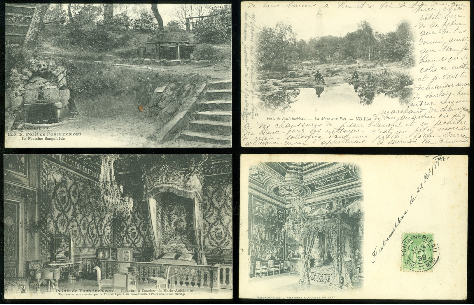 Lot de 60 cartes postales de France Seine et Marne Fontainebleau  Lot van 60 postkaarten van Frankrijk ( 77 ) - 60 scans