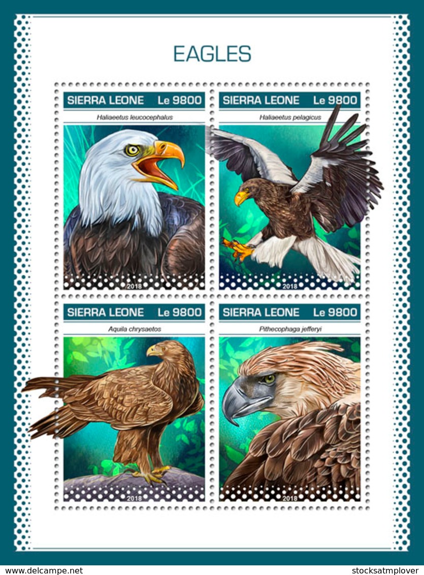 Sierra Leone 2018 Eagles  Fauna  S201811 - Sierra Leone (1961-...)