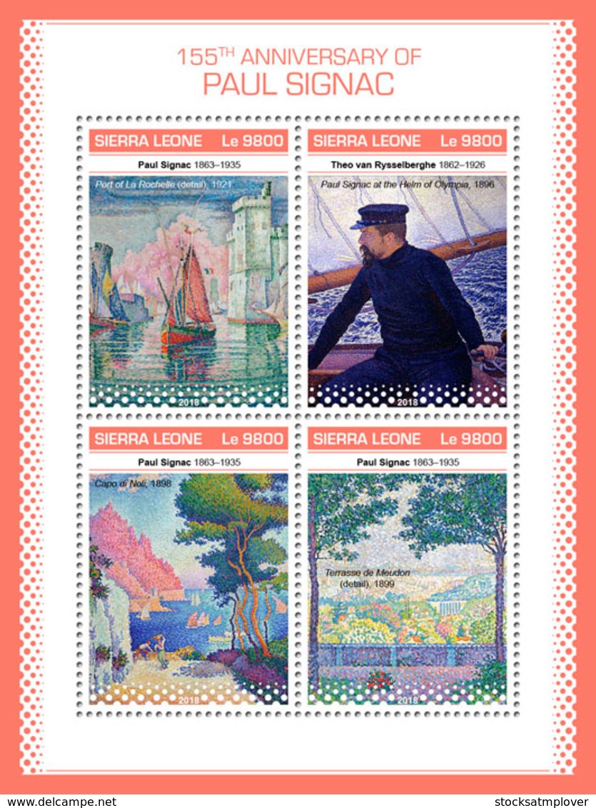 Sierra Leone 2018 Paul Signac Paintings  S201811 - Sierra Leone (1961-...)