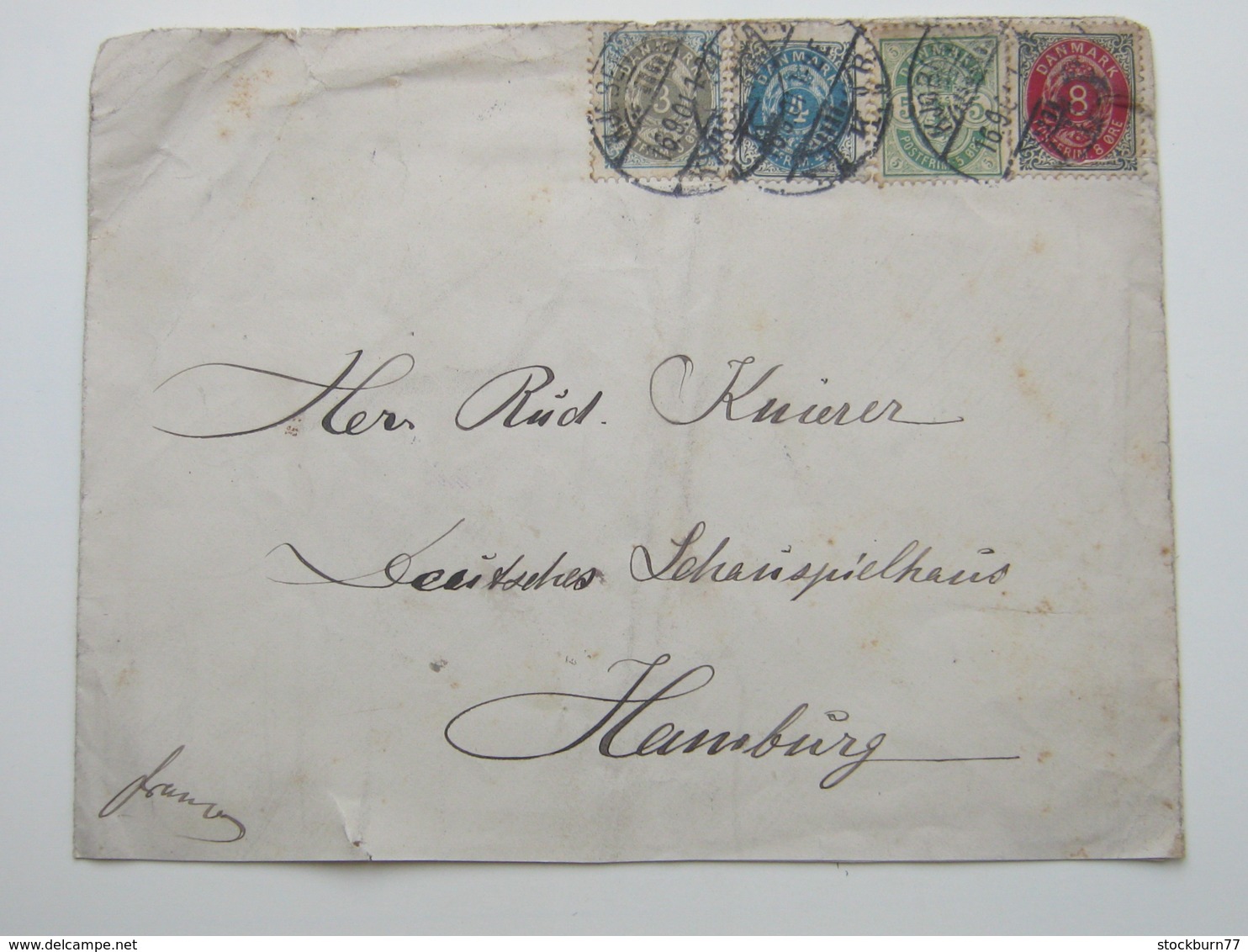 1901 , Brief Nach Hamburg - Storia Postale