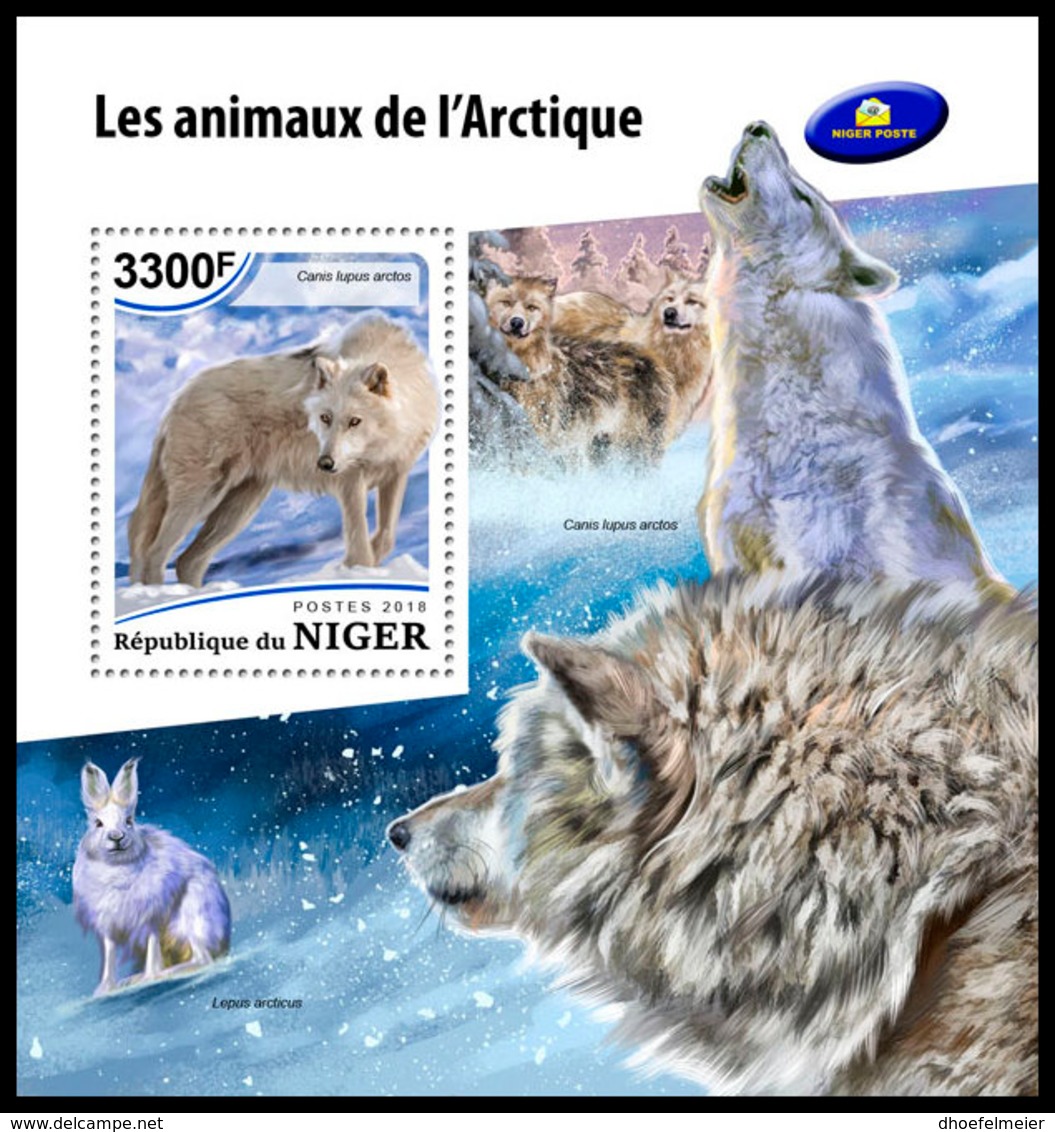 NIGER 2018 **MNH Arctic Animals Tiere Am Nordpol Animaux De Arctique S/S - IMPERFORATED - DH1849 - Arctic Tierwelt