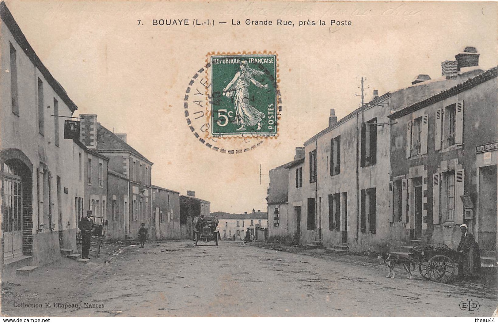 ¤¤  -  BOUAYE   -  La Grande Rue, Près La Poste  -  Attelage De Chien , Voiture à Chien  -  ¤¤ - Bouaye