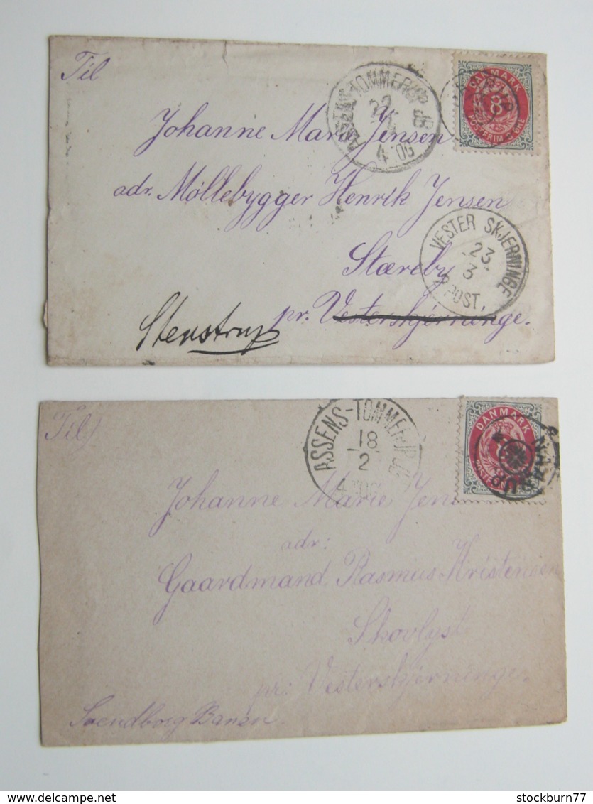 1892 , 2 Briefe , 1 Mal Nach Deutschland Nachgeschickt - Lettres & Documents