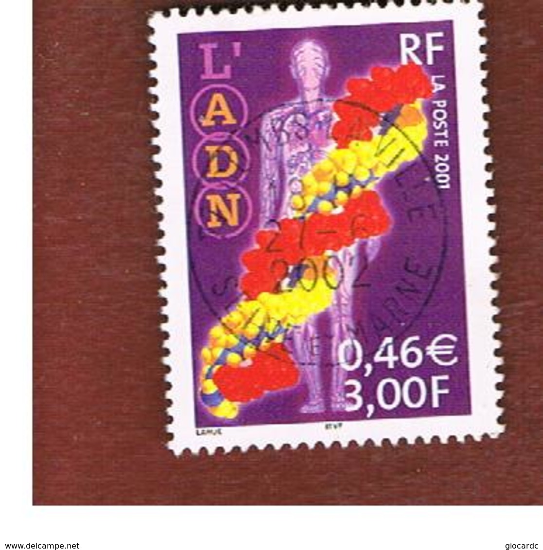 FRANCIA (FRANCE) - SG  MS3756  - 2001 OVER THE CENTURY : SCIENCE   (DNA)  FROM BF    - USED - Usati