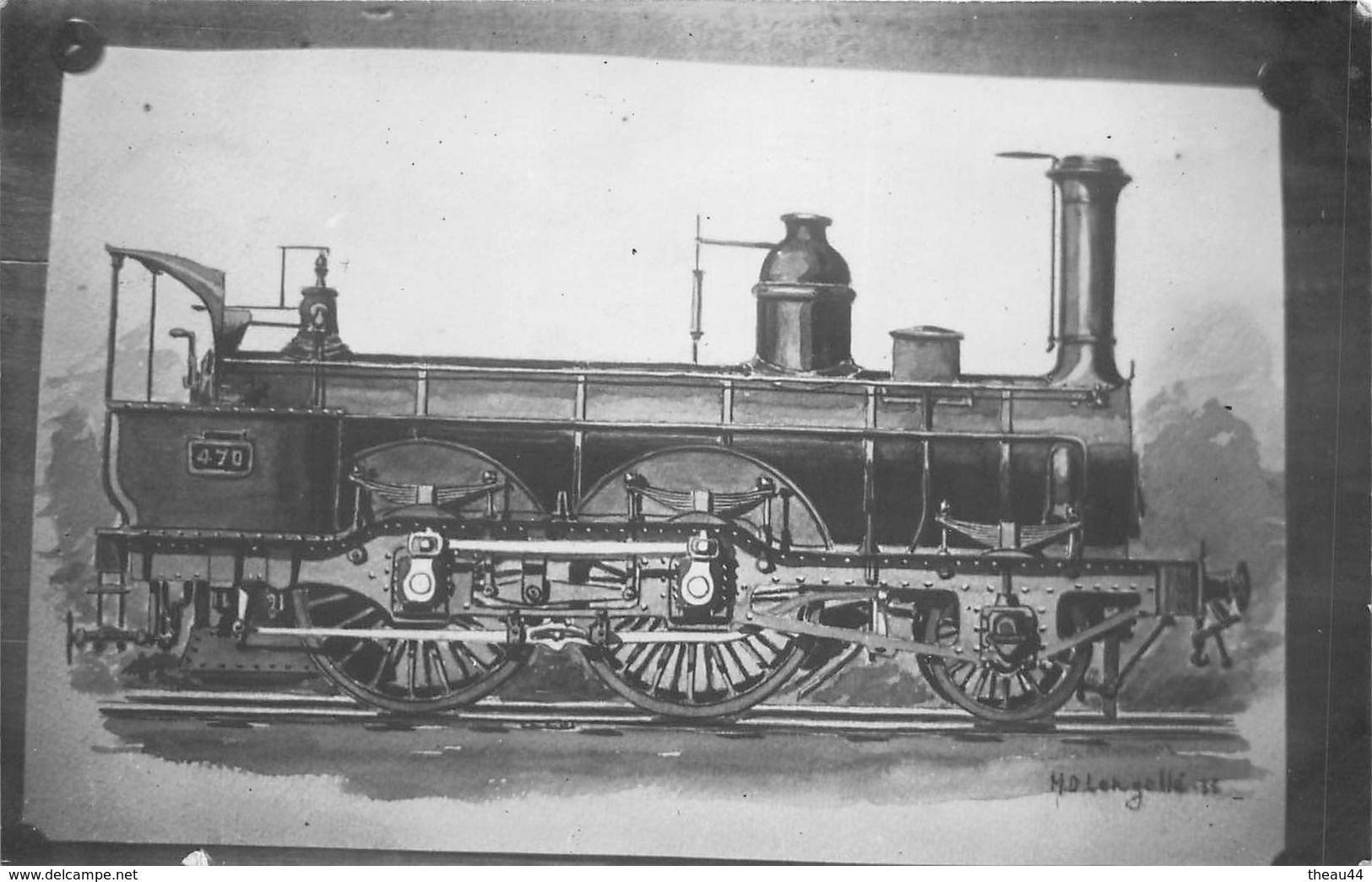 ¤¤  -  Cliché D'une Locomotive  -  Illustrateur " M.D. Lanzellé " En 1936   -  Voir Description     -  ¤¤ - Equipment