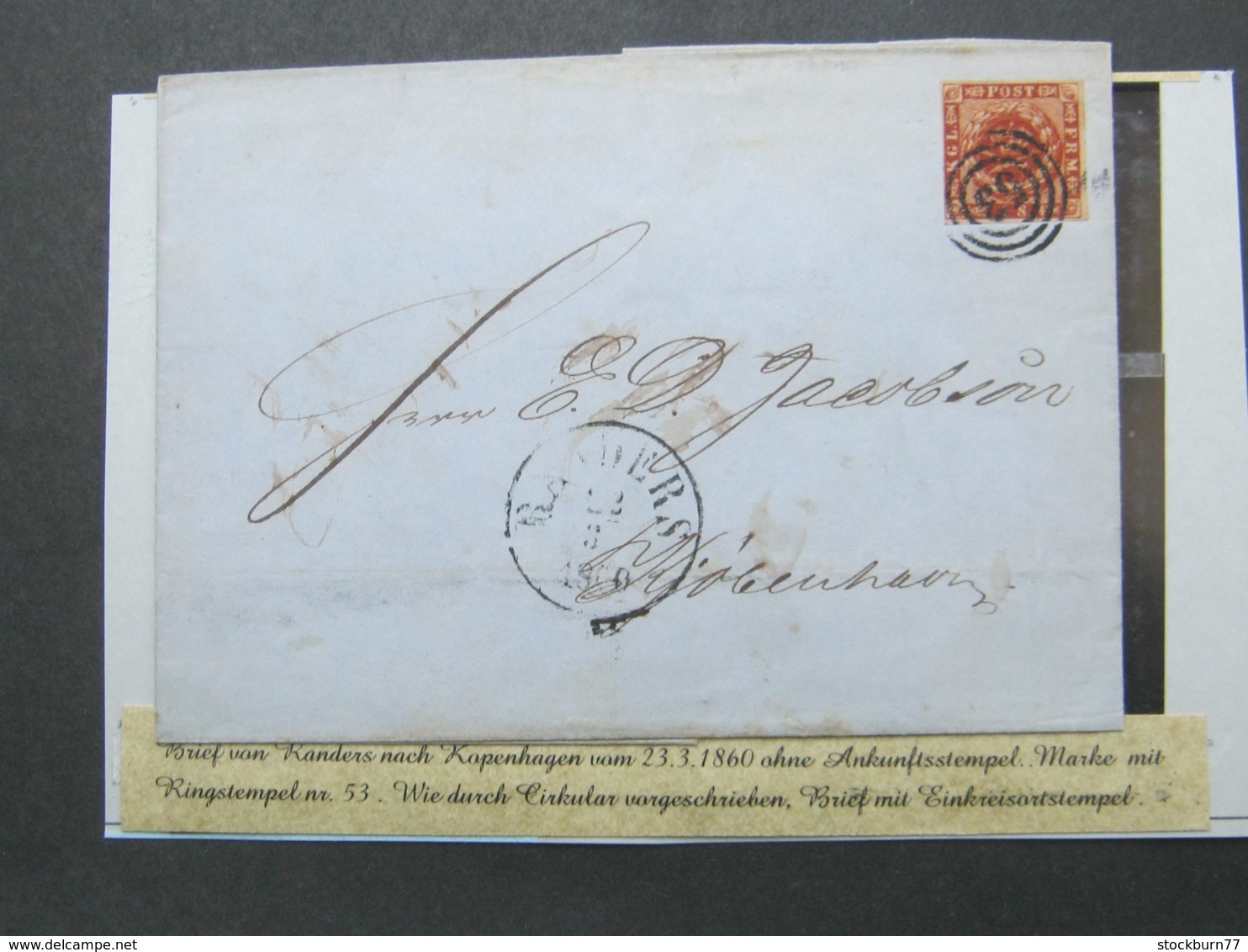 1860 , Brief Aus Randers , Nr.Stempel 53 - Briefe U. Dokumente