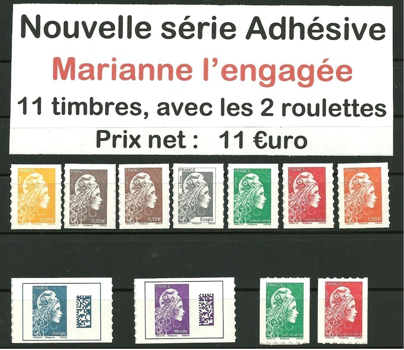 Adhésif Série Complète Marianne L'Engagée 2018 - Other & Unclassified