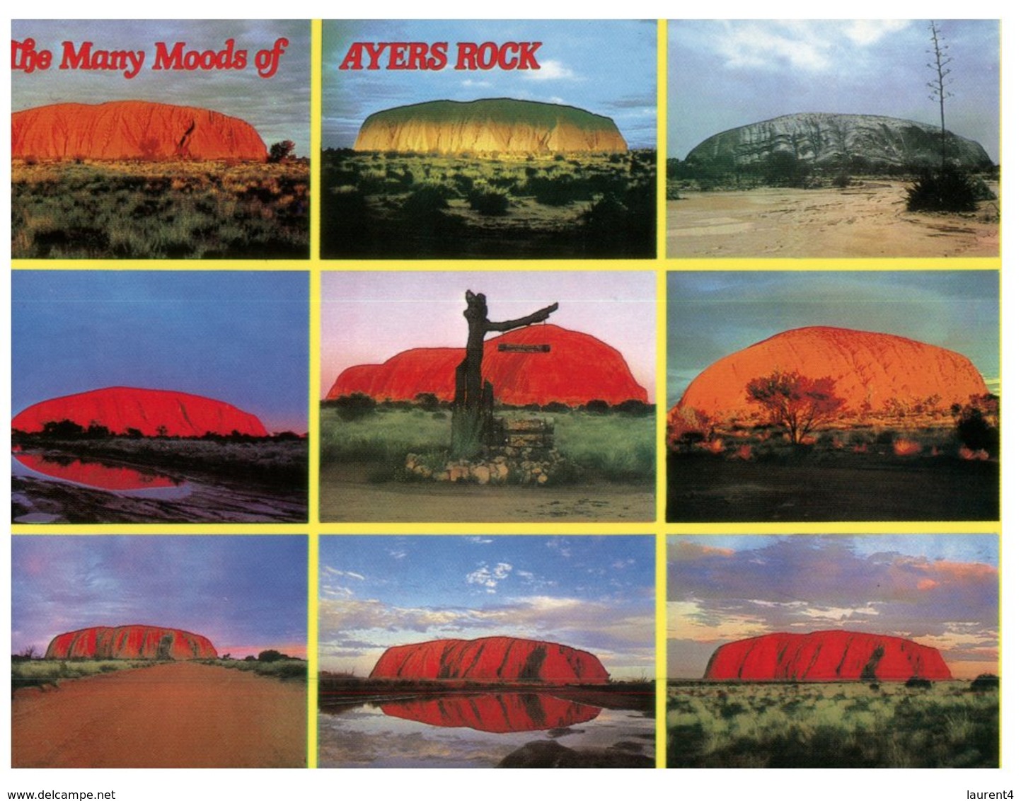 (1222) Australia - NT - Uluru (aka Ayers Rock) 9 Views - Uluru & The Olgas