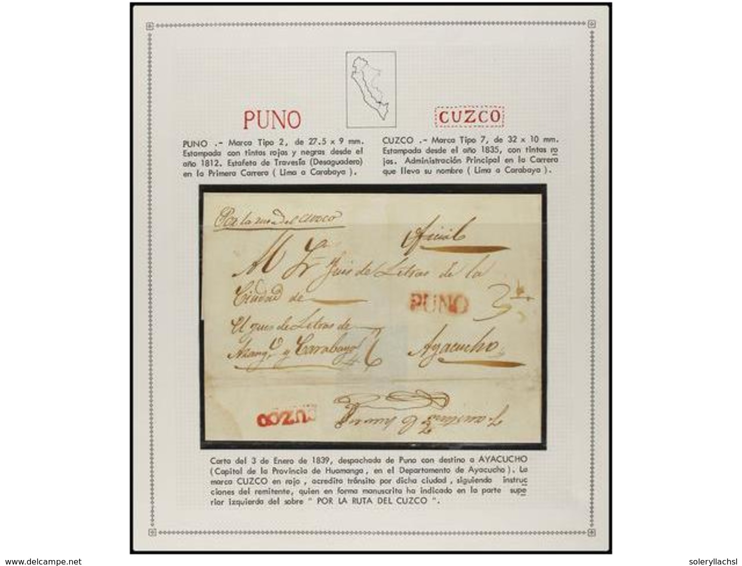 PERU. PERÍODO INDEPENDIENTE. Colección Compuesta Por Más De 250 Cartas Con Diversas Marcas, Muchas De Ellas De Gran Rare - Andere & Zonder Classificatie